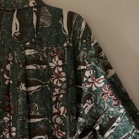 KAHALA HAWAII FINE HIGH END RESORT ALOHA WEAR HAWAII PLUMERIA HAWAIIAN FISH NICE - Picture 8 of 12